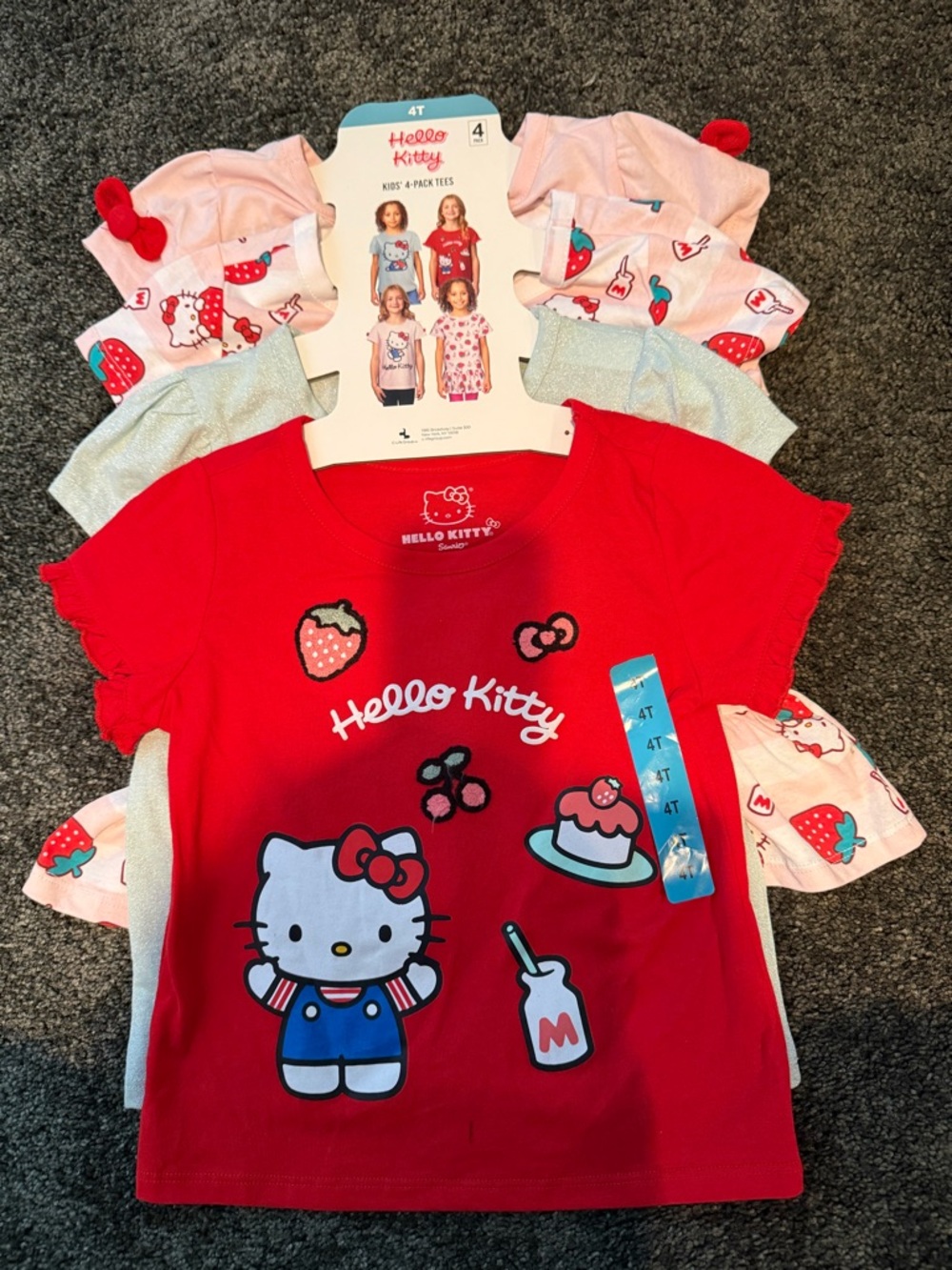 4 pack Hello Kitty Graphic Tees - Girls size 4T